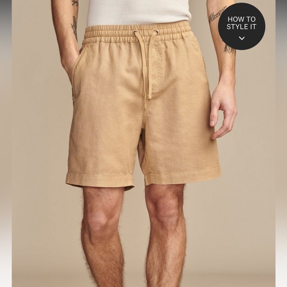 Lucky Brand Women's Tie Front Linen Shorts - Flat Front, Casual Summer Style